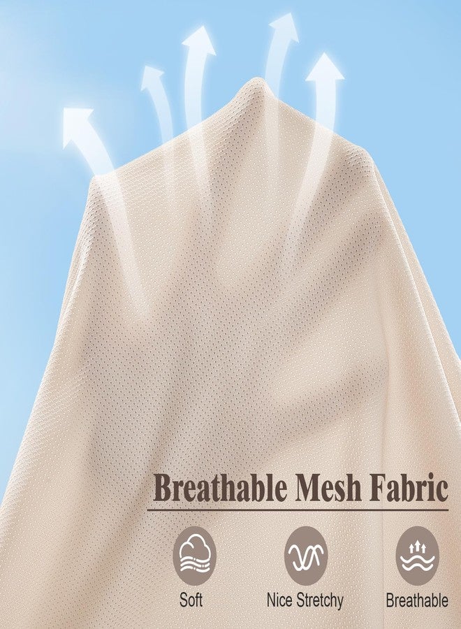 Basumee Nursing Cover for Breastfeeding Full Privacy Soft Breathable Mesh Breastfeeding Cover Multi-Use Breast Feeding Covers for Women Moms Baby Feeding Privacy Nursing Covers, Oatmeal - Image 3